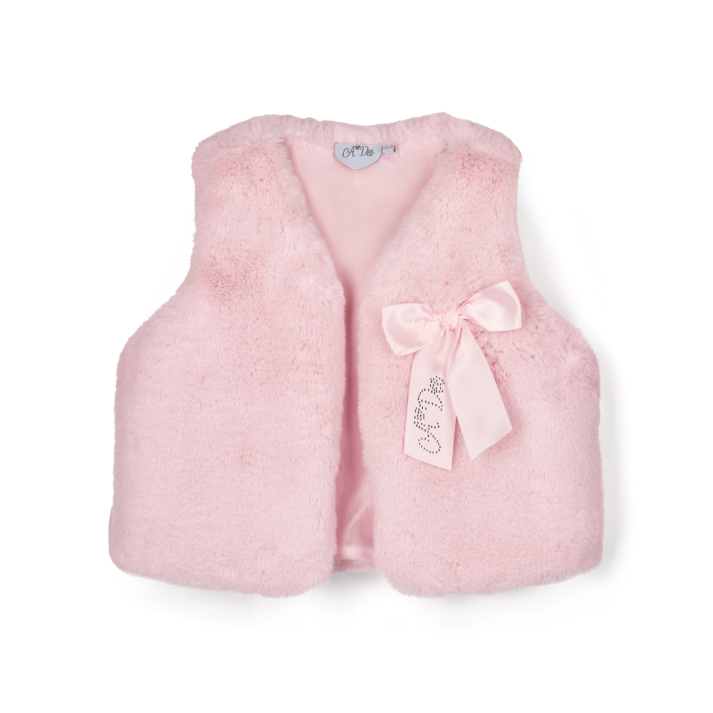 Pre Order - ADee Girls ANNA Pink Faux Fur Gilet