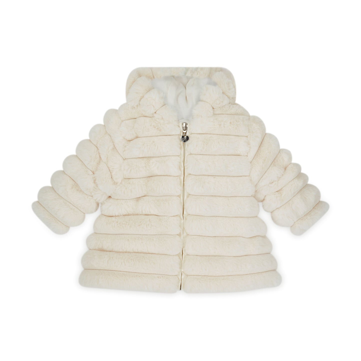 Pre Order - Little A Girls Little Locket Collection Dixie Fur Coat - Snow White