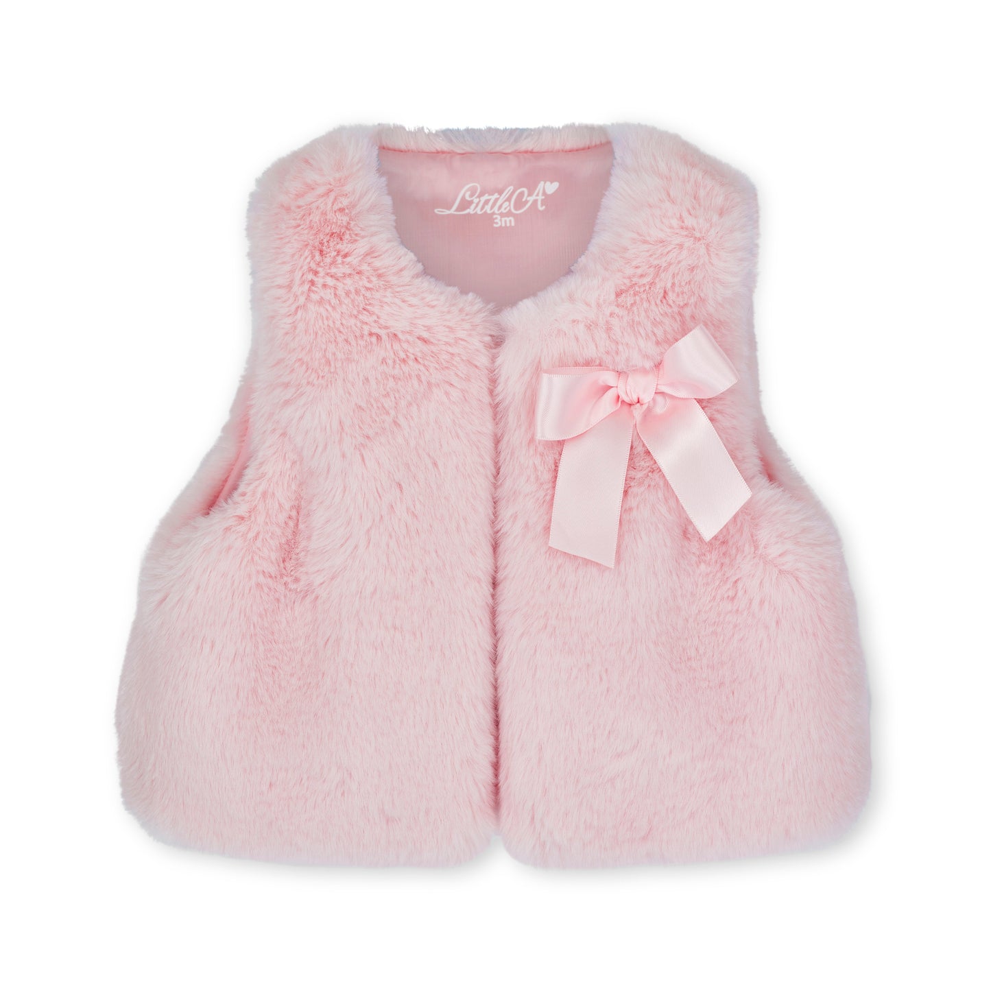 Pre Order - Little A Girls Dani Pink Fur Gillet