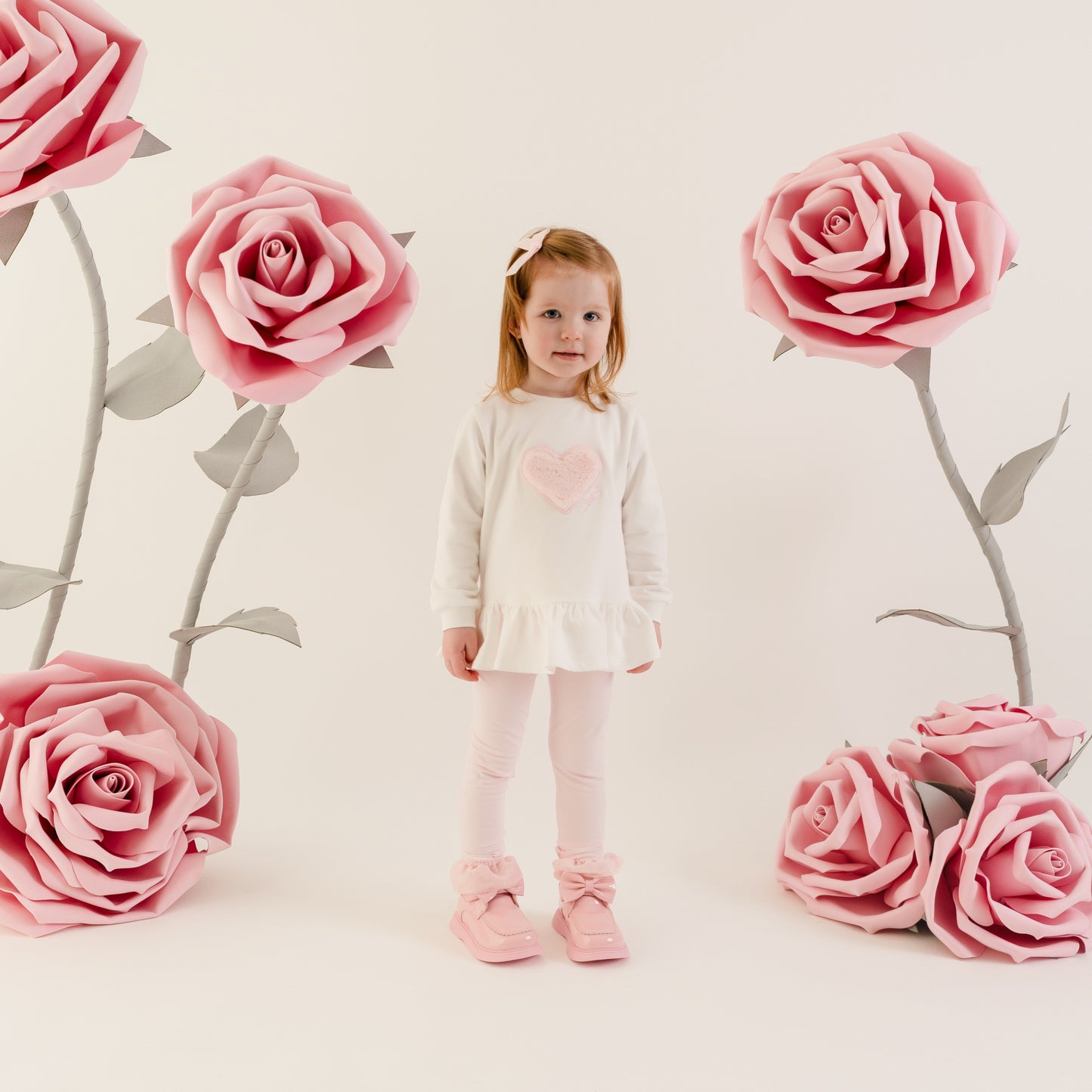 Pre Order - Little A girls Demi Fur Heart Legging Set