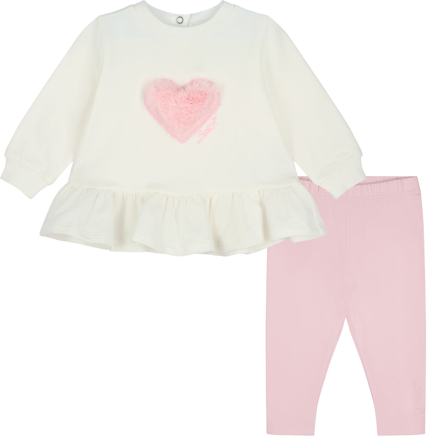 Pre Order - Little A girls Demi Fur Heart Legging Set