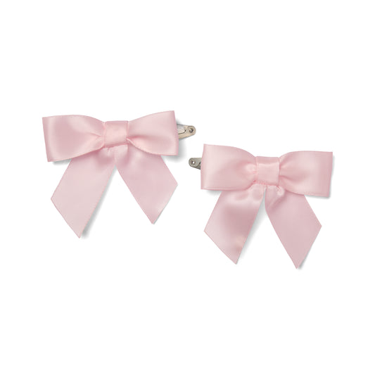 Pre Order - little A Girls Denver  Pale Pink Satin Bow Hairclip