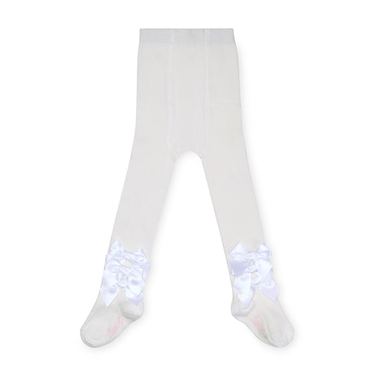 Pre Order - Little A Girls Divine Snow White Bow Tights