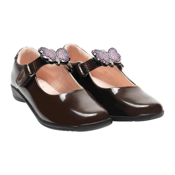 Lelli Kelly - Luna School Shoes  LKSI8411 - Brown Patent