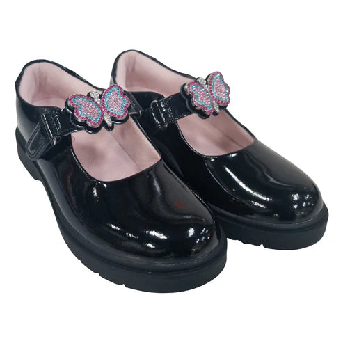 Lelli Kelly - Luna 3 School Shoes  LKS18510 - Black Patent
