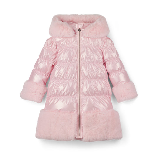Pre Order - ADee Girls AURORA Pink Faux Fur Coat