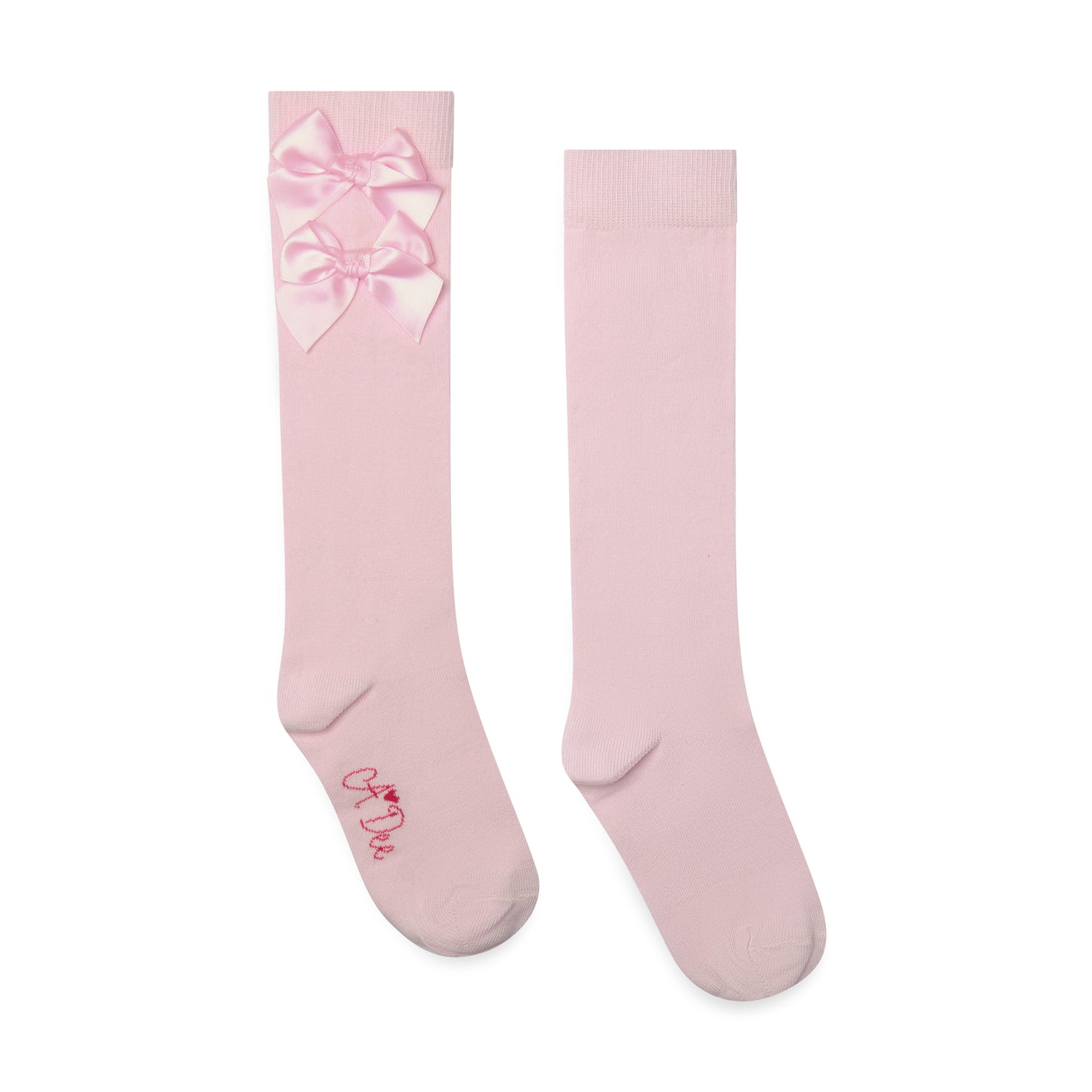 Pre Order - ADee Girls ARIEL Pink Bow Knee High Socks