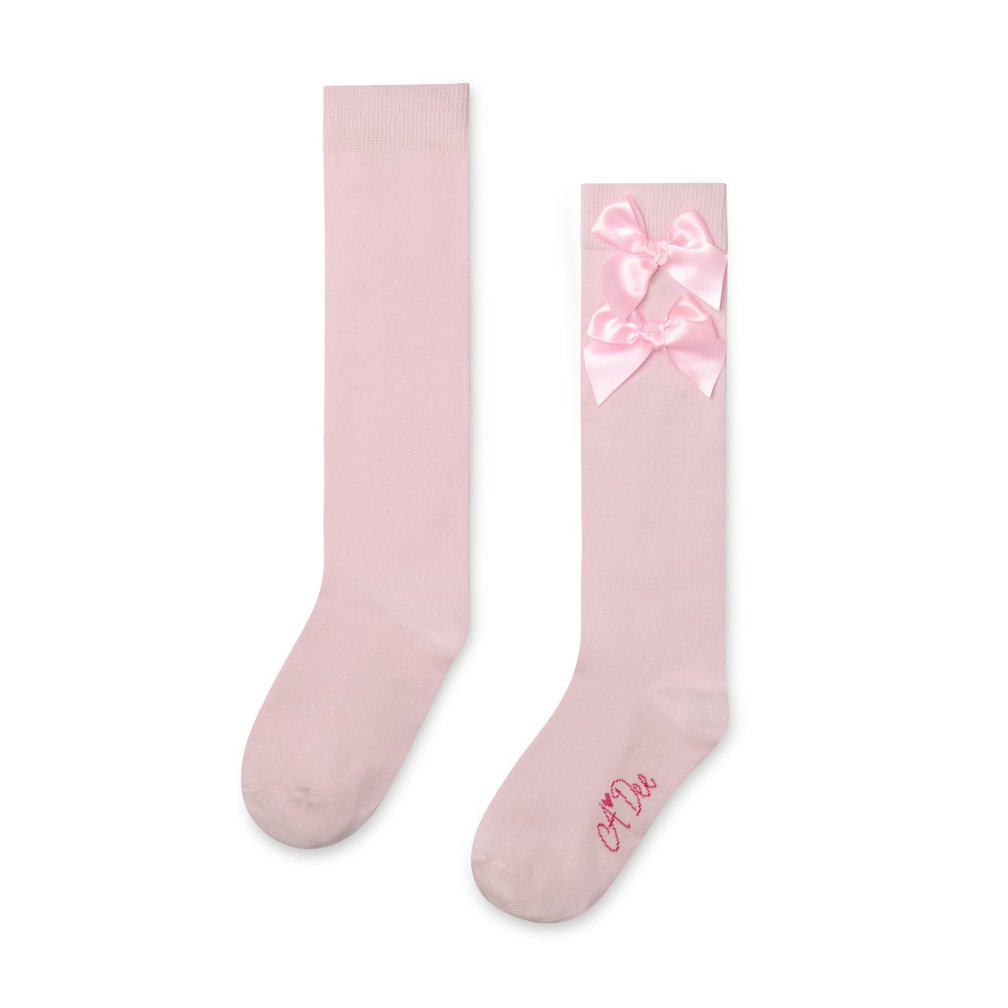 Pre Order - ADee Girls ARIEL Pink Bow Knee High Socks