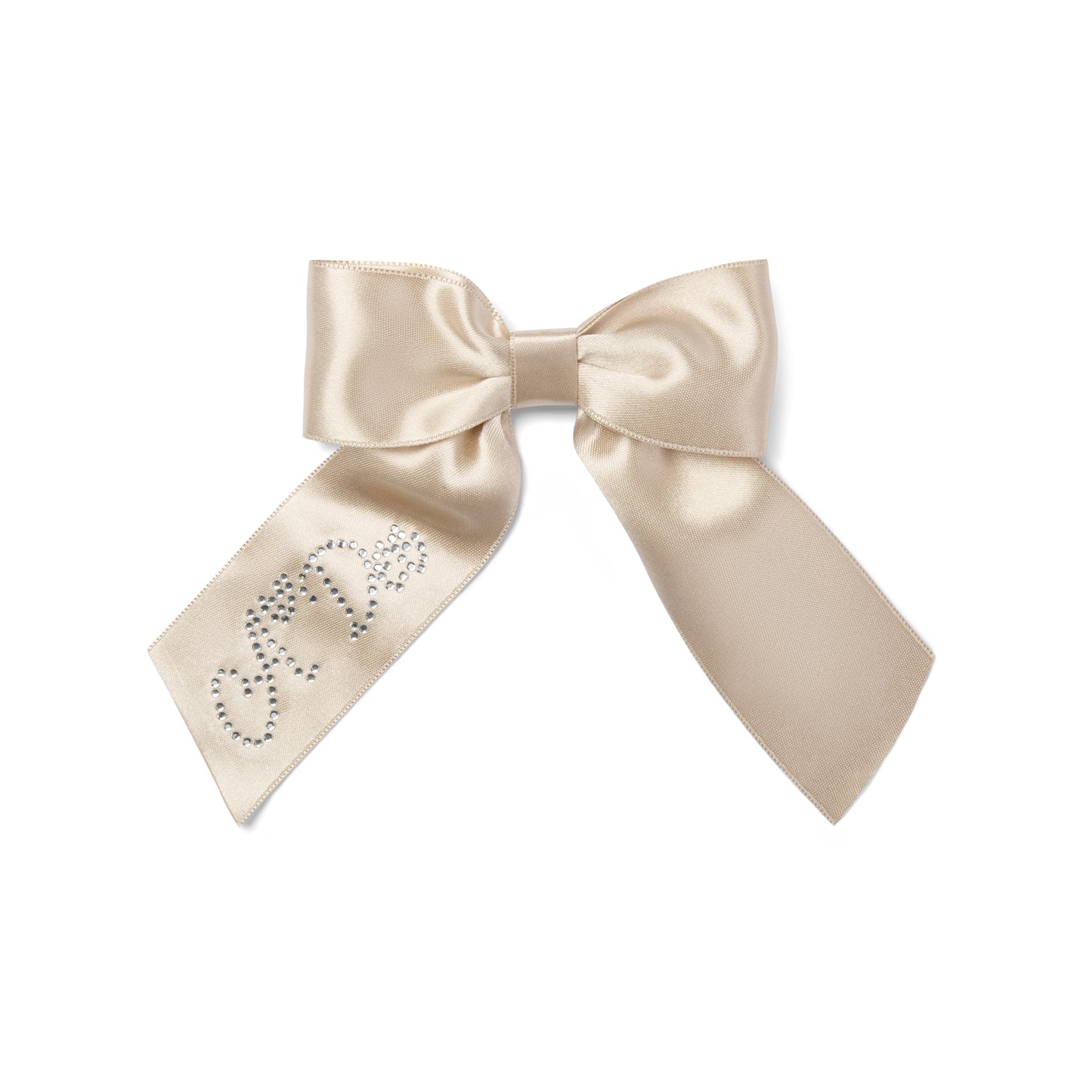Pre Order - ADee Girls ARIAH Beige Satin Bow Hair Clip