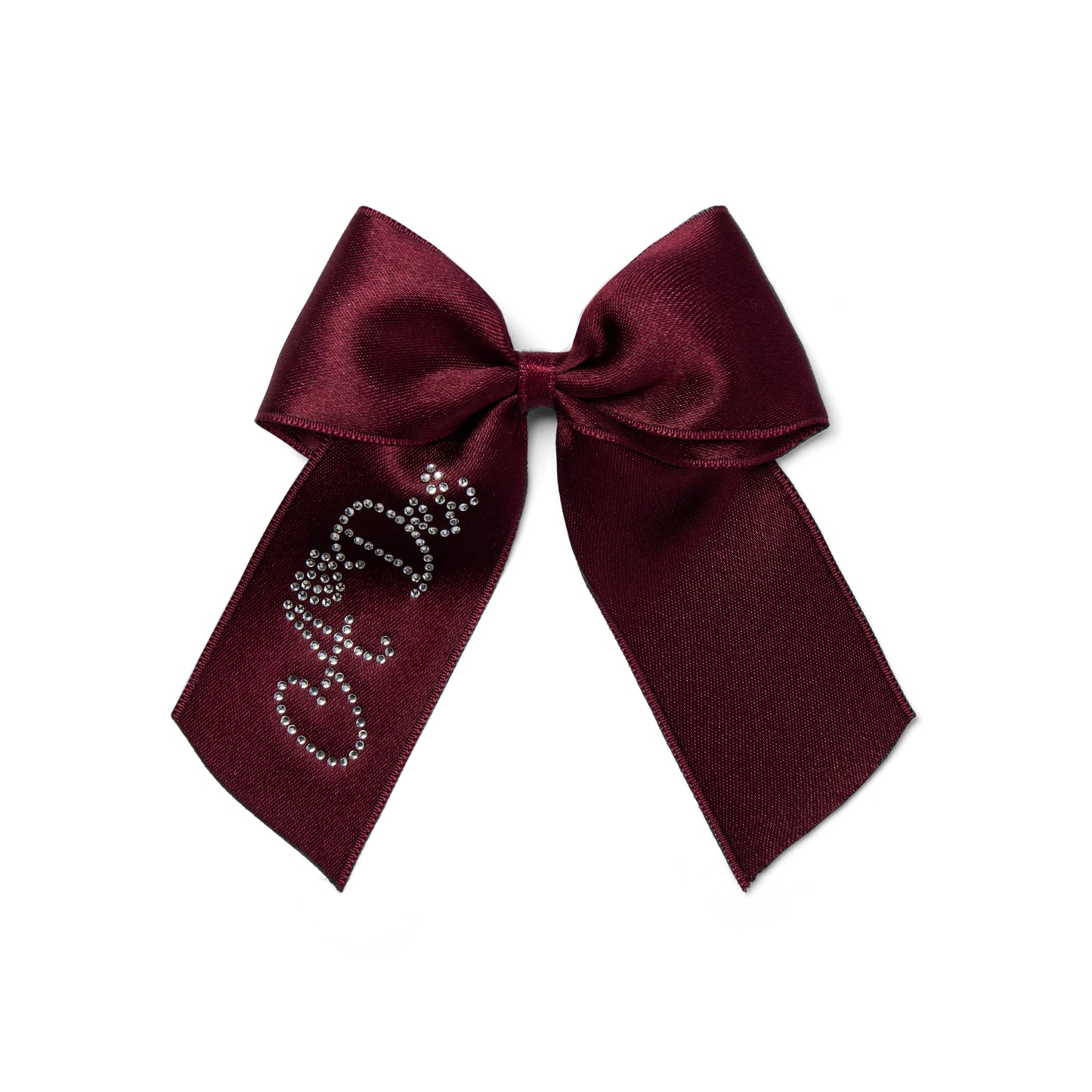 Pre Order - ADee Girls ARIAH Deep Cherry Satin Bow Hair Clip